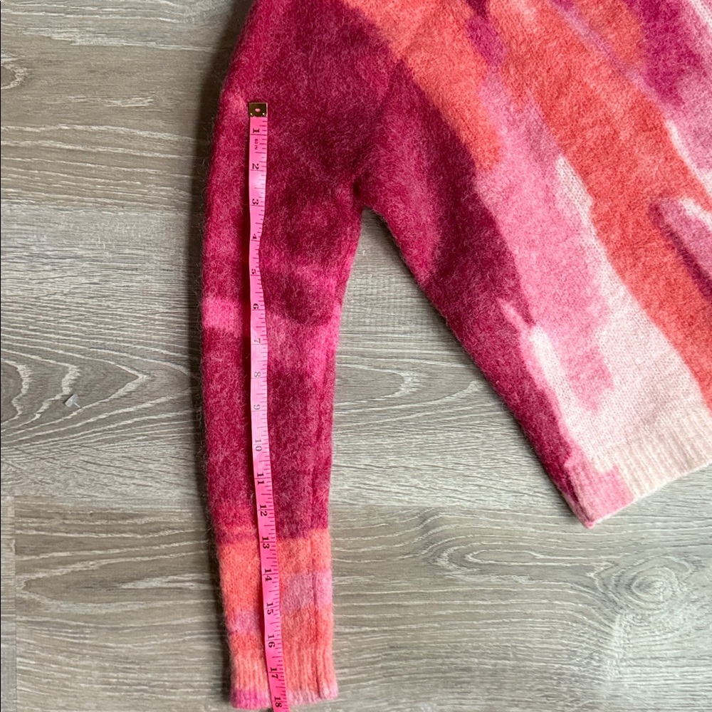 Sezane Pink & Coral Crewneck Sweater - Picture 7 of 9